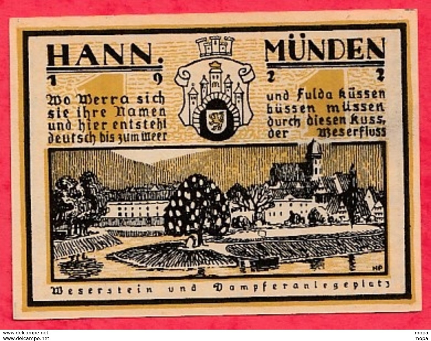 Allemagne 1 Notgeld  1 Mark  Hannmünden  état   Lot N °3171 - Collections