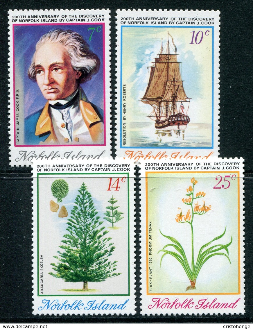 Norfolk Island 1974 Captain Cook Bicentenary - 4th Issue Set MNH (SG 152-155) - Ile Norfolk