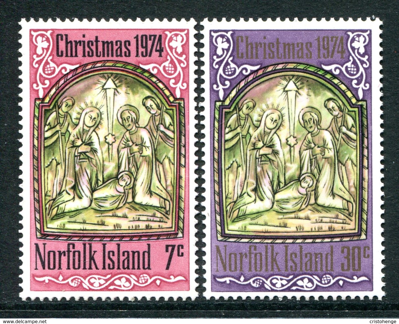 Norfolk Island 1974 Christmas Set MNH (SG 156-157) - Ile Norfolk