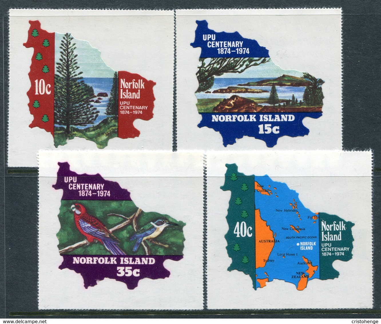 Norfolk Island 1974 Centenary Of UPU Set MNH (SG 158-161) - Isola Norfolk