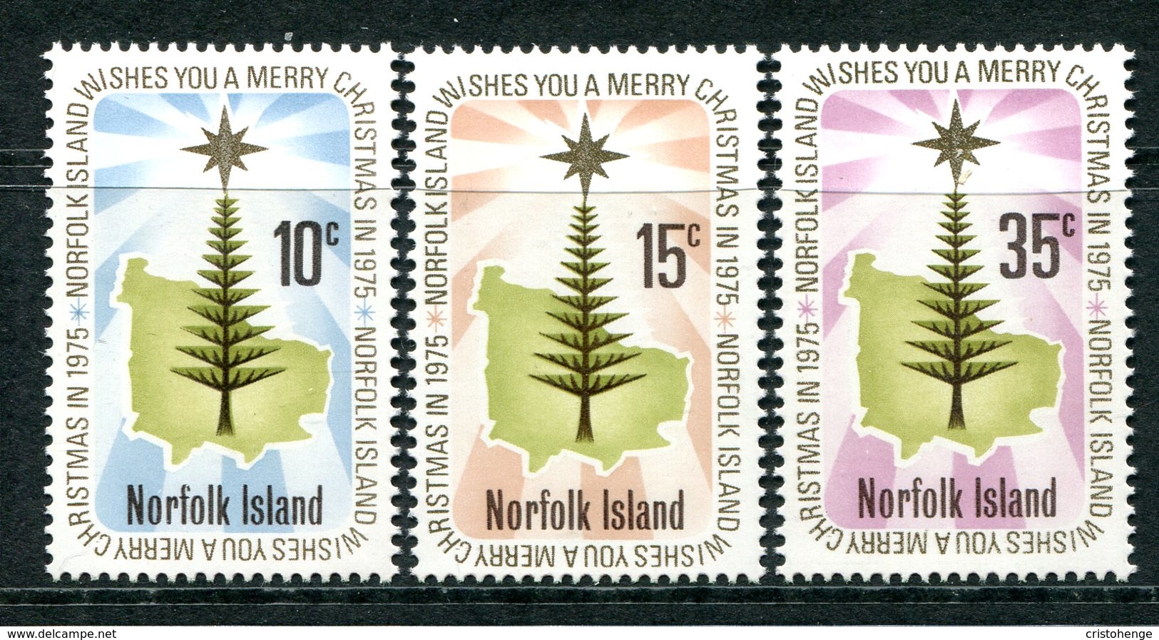Norfolk Island 1975 Christmas Set MNH (SG 165-167) - Ile Norfolk