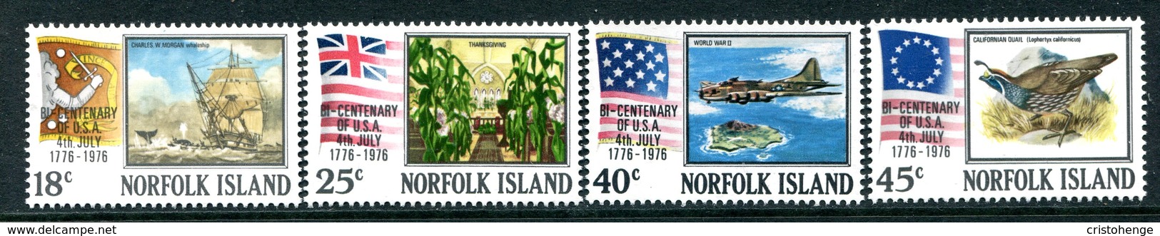 Norfolk Island 1976 Bicentenary Of American Revolution Set MNH (SG 172-175) - Norfolk Island