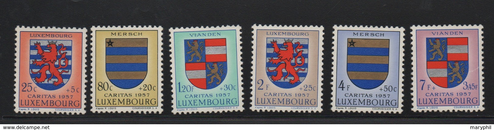 LUXEMBOURG  N° 534/539 **  BLASONS - Cote 16 € - Timbres