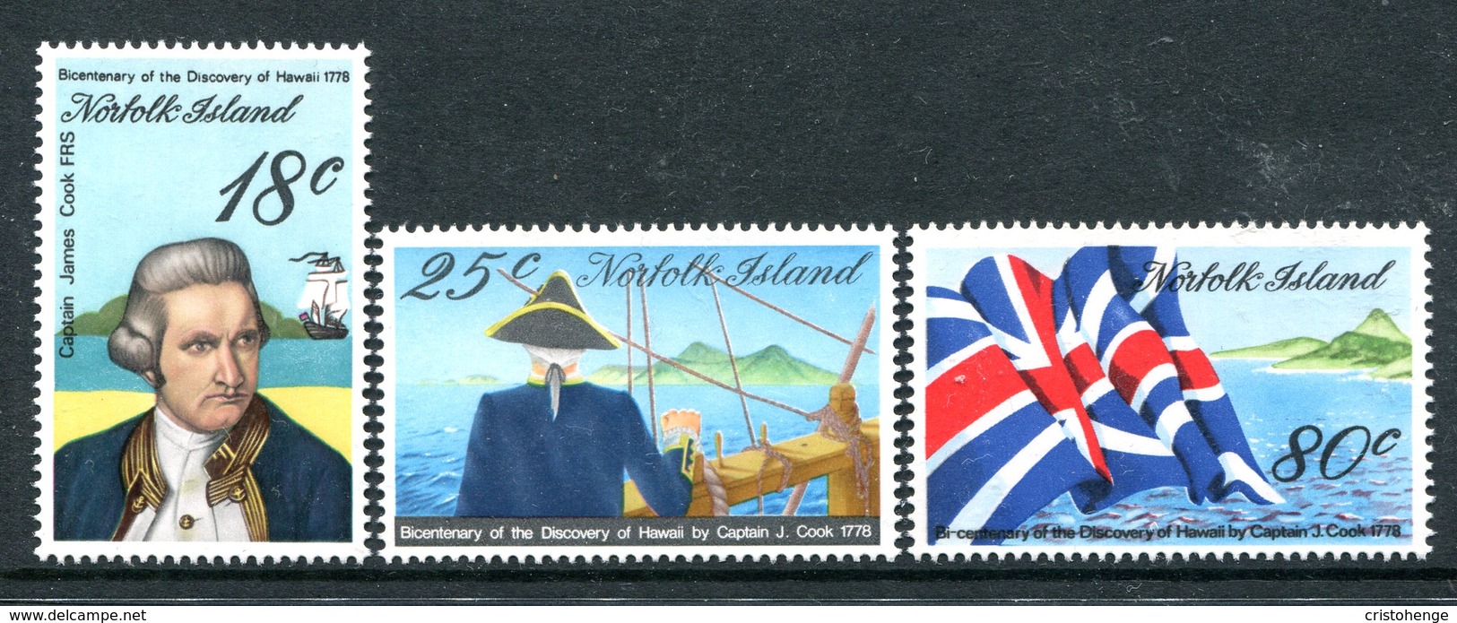 Norfolk Island 1978 Captain Cook Bicentenary - 5th Issue Set MNH (SG 200-202) - Norfolk Island