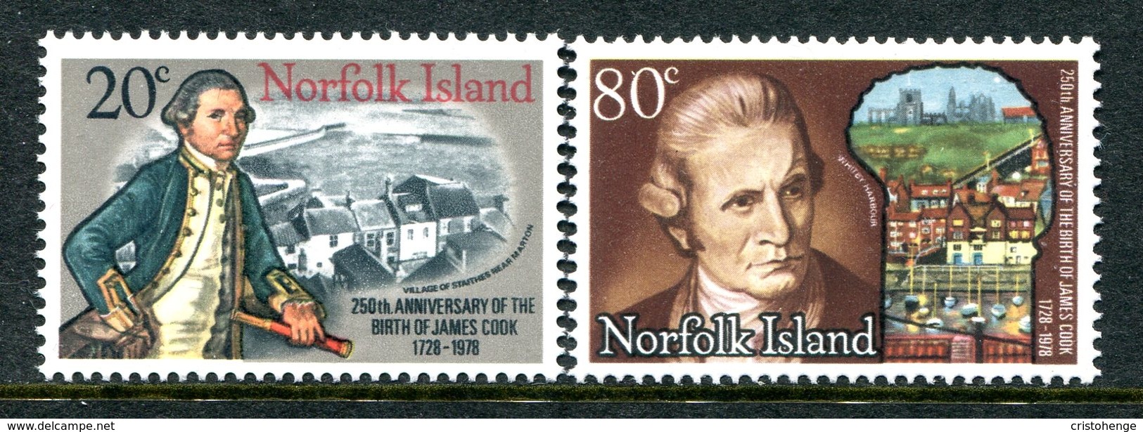 Norfolk Island 1978 250th Birth Anniversary Of Captain Cook Set MNH (SG 218-219) - Norfolk Island