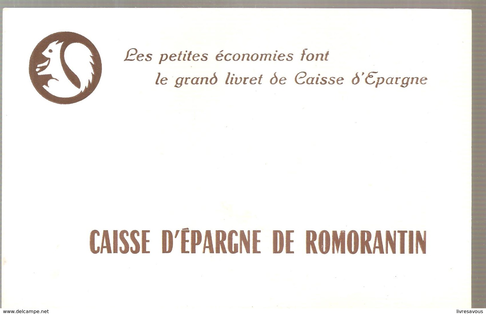 Buvard Caisse D'Epargne De Romorantin - Banque & Assurance