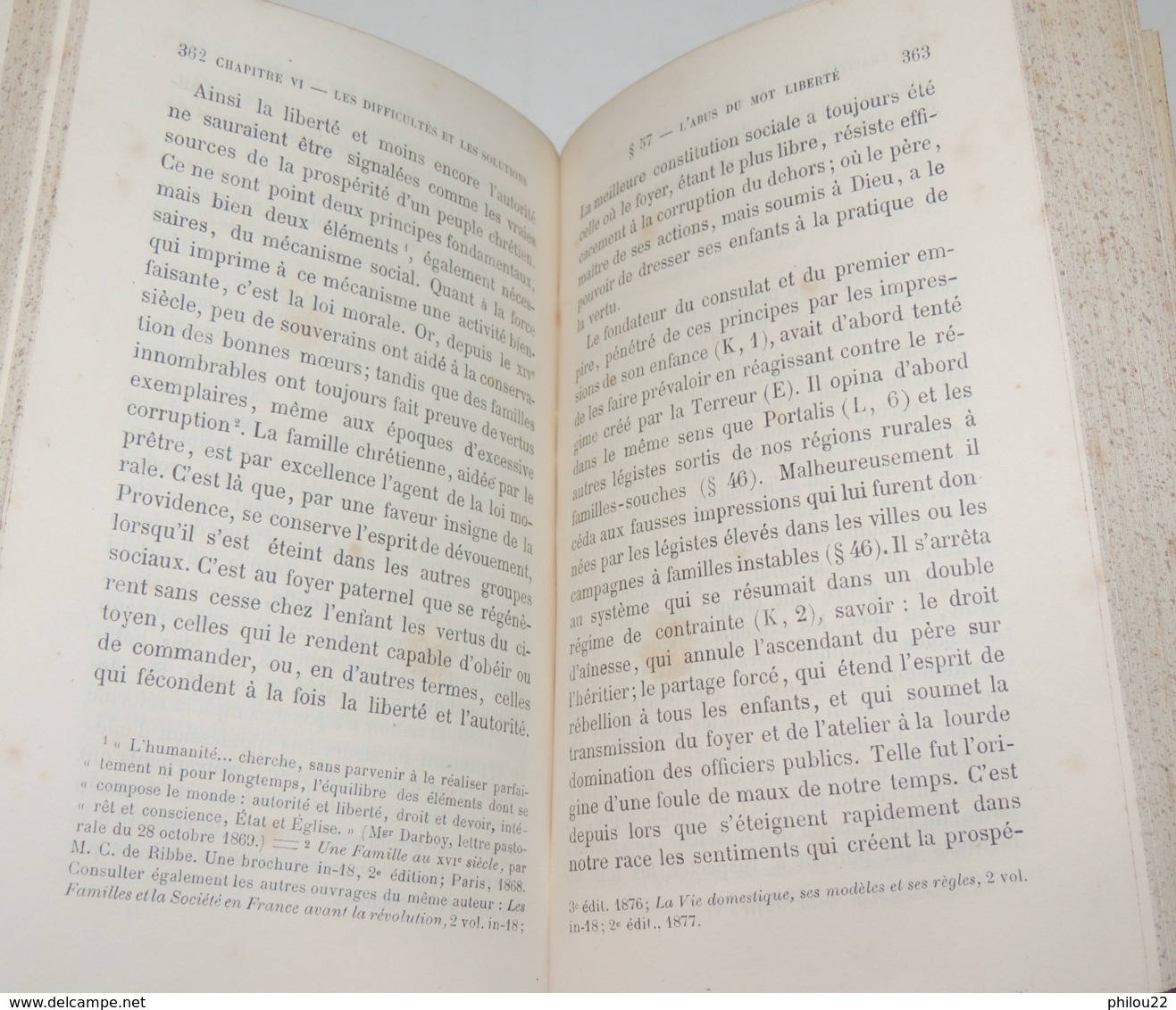 LE PLAY  L'ORGANISATION DU TRAVAIL  LOI DU DECALOGUE  1877 - 1801-1900