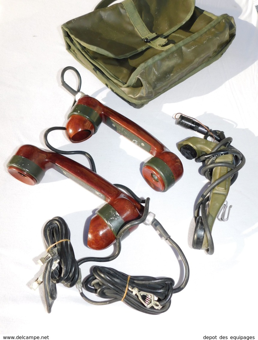 LOT 3 COMBINES RADIO TELEPHONIQUES ARMEE FRANCAISE + SACOCHE - Radio