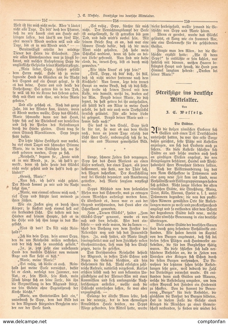 118 - Deutsches Mittelalter 1 Artikel Mit Ca. 7 Bildern Von 1888 !! - Otros & Sin Clasificación