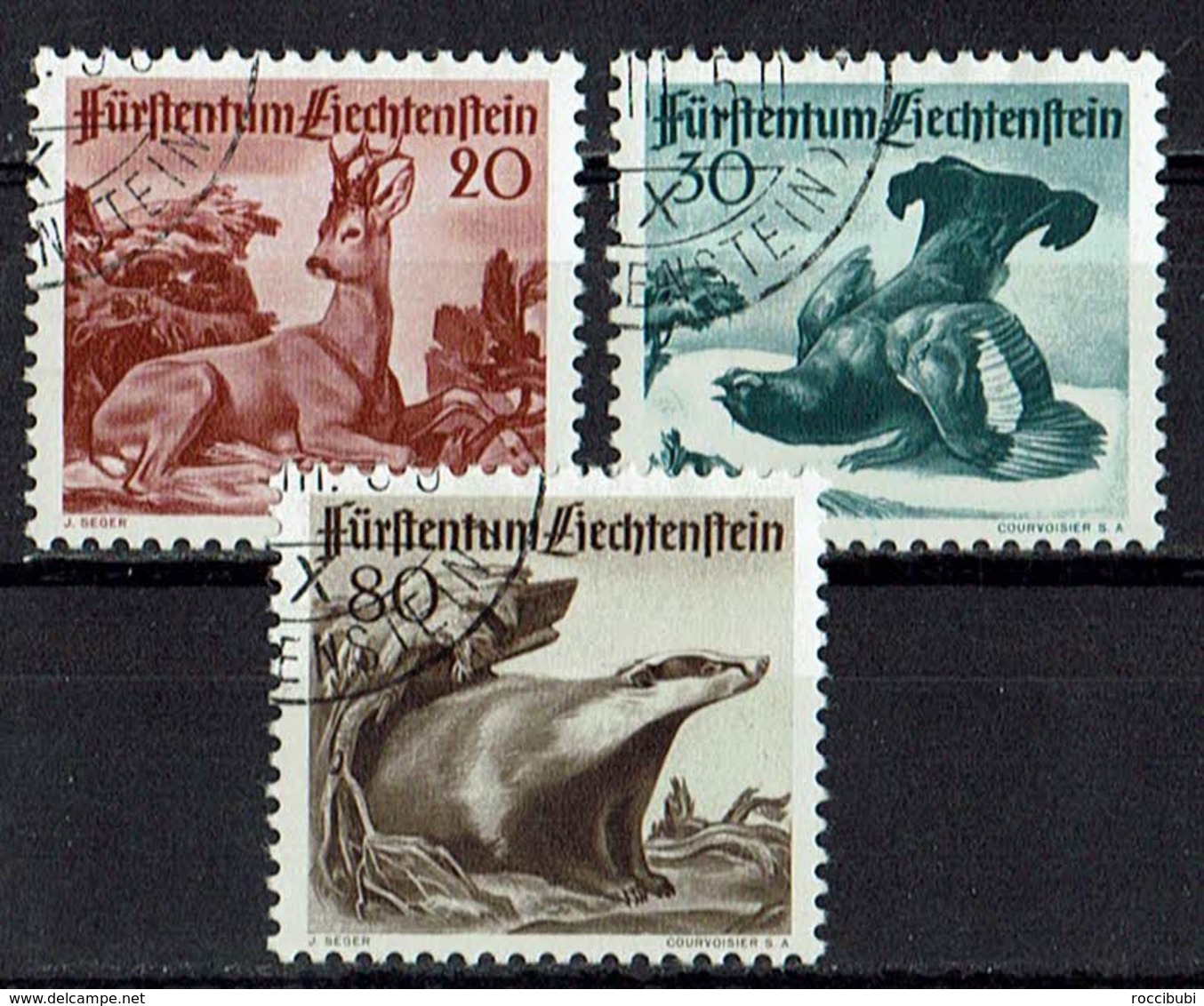 *Liechtenstein 1950 // Mi. 285/287 O (033..452) - Gebraucht