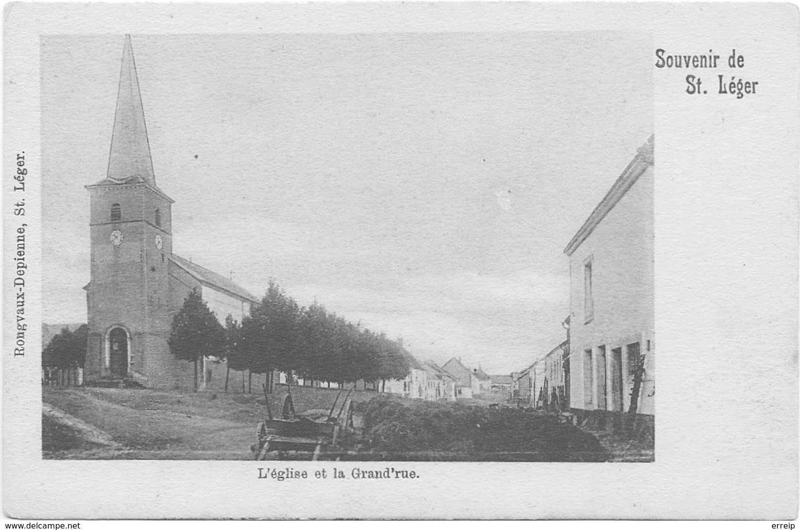 Saint-Léger Souvenir De Saint-Léger L'église Et La Grand-rue - Saint-Léger