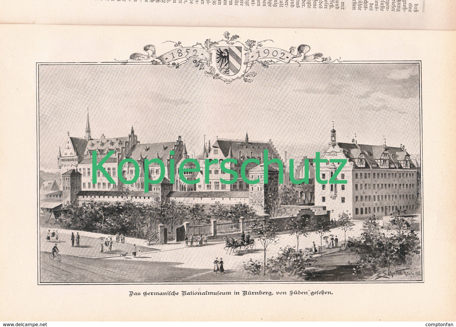 a102 127 Germanische Nationalmuseum Nürnberg  1 Artikel mit ca. 9 Bildern von 1902 !!