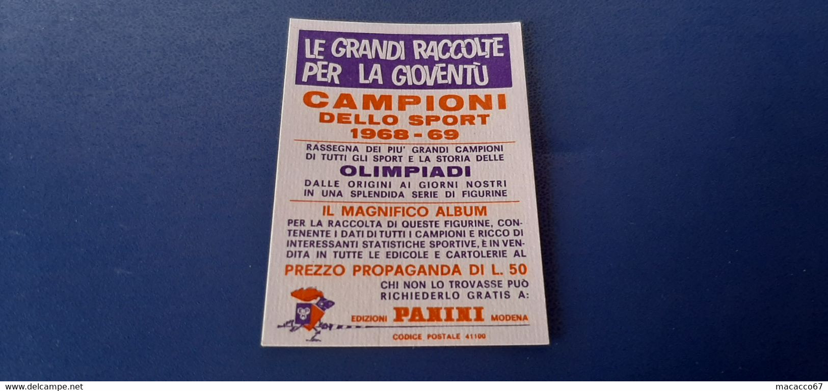 Figurina Panini Campioni Dello Sport 1968 - 016 Ennio Preatoni - Edizione Italiana