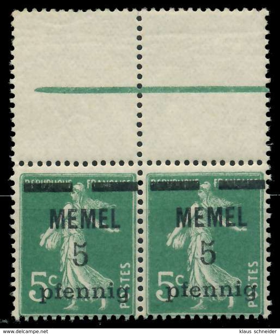 MEMEL 1920 Nr 18b Postfrisch WAAGR PAAR ORA X887CE2 - Memelgebiet 1923