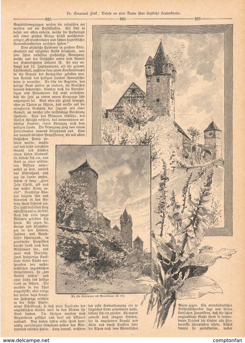 a102 129 - Rothenburg Tauber 1 Artikel mit ca. 20 Bildern von 1890 !!