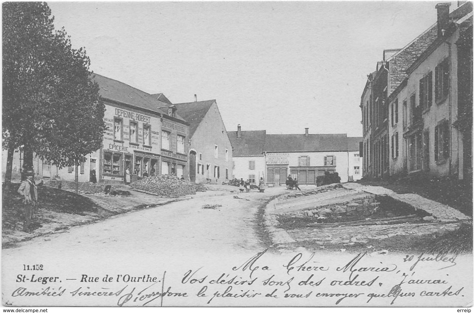 Saint-Léger 11.152 Saint-Léger Rue De L'Ourthe 20 Juillet 1913 - Saint-Leger