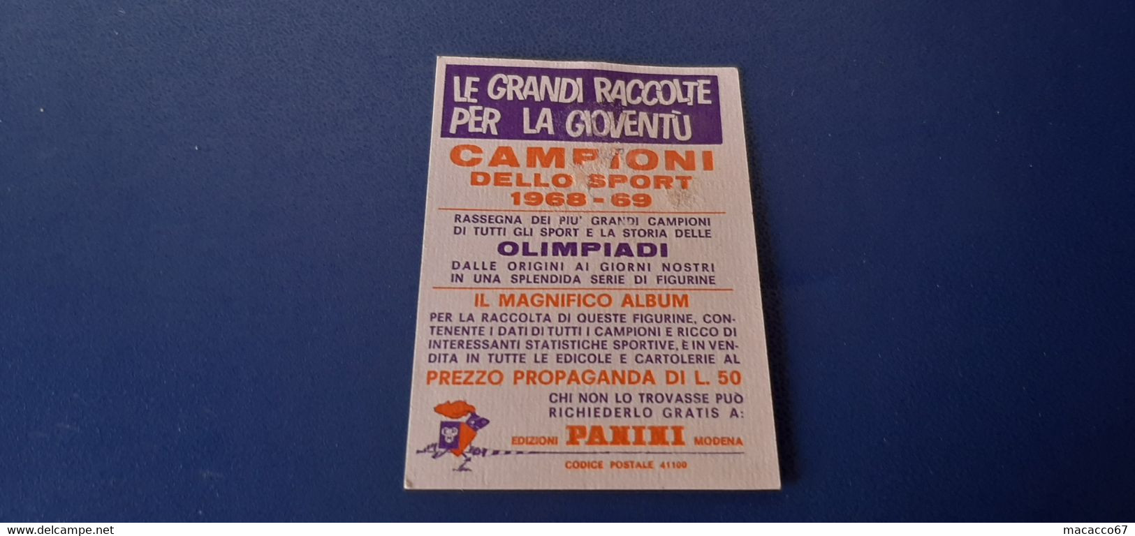 Figurina Panini Campioni Dello Sport 1968 - 042 Kipchoge Keino - Edition Italienne