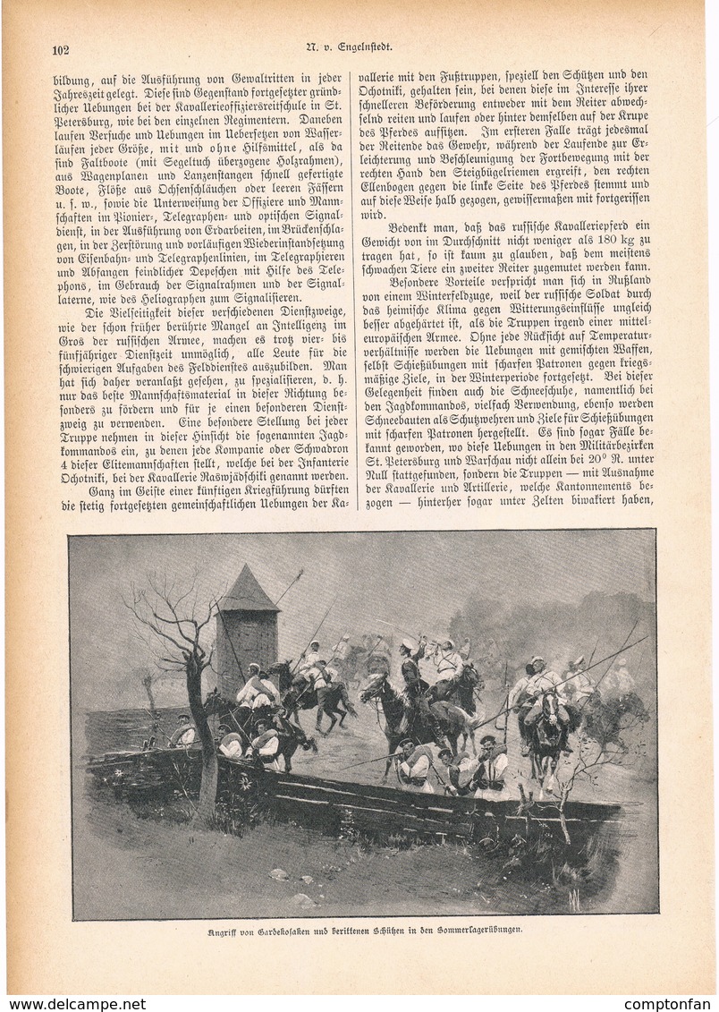 A102 135 Russische Kavallerie Deutsche Ostgrenze 1 Artikel Mit 10 Bildern Von 1894 !! - Police & Militaire