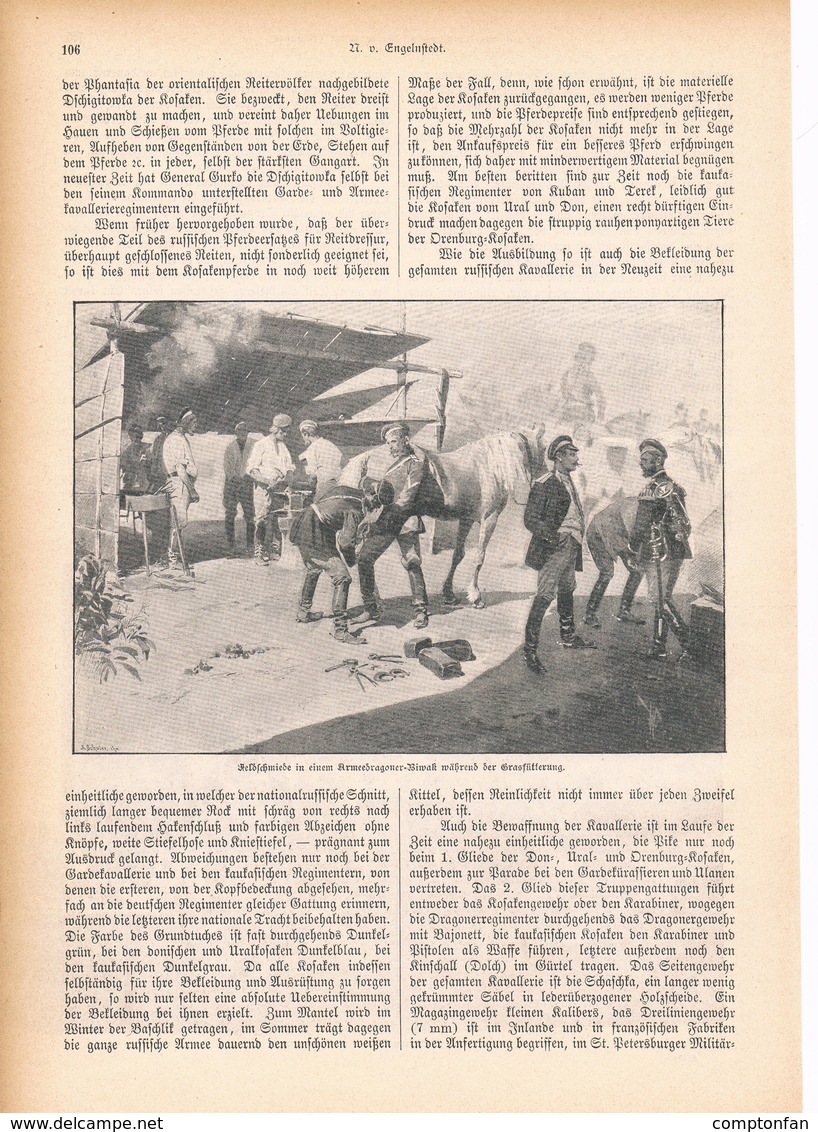 A102 135 Russische Kavallerie Deutsche Ostgrenze 1 Artikel Mit 10 Bildern Von 1894 !! - Police & Militaire