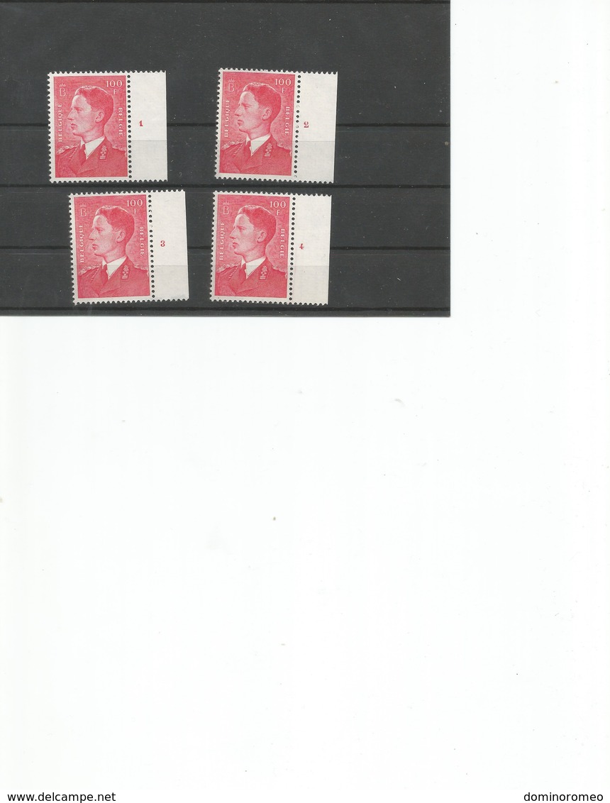 OCB 1075 P3 = Fosfor Papier Kompleet De 4 Plaatnummers   ** Postfris Zonder Scharnier - ....-1960