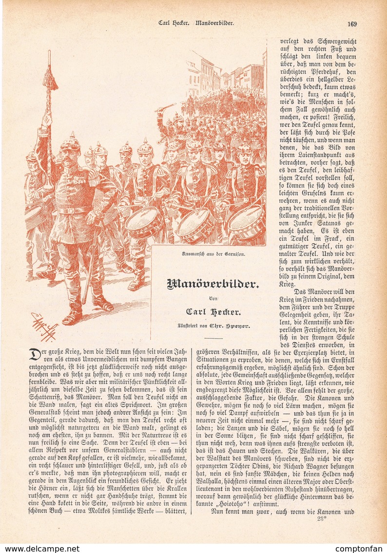 A102 136 Manöverbilder Kaiser König Württemberg 1 Artikel Mit 9 Bildern Von 1894 !! - Policía & Militar