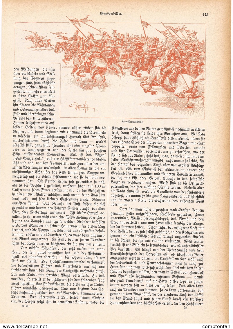 A102 136 Manöverbilder Kaiser König Württemberg 1 Artikel Mit 9 Bildern Von 1894 !! - Police & Militaire