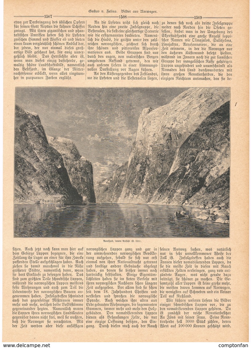 140 Norwegen 1 Artikel Mit 8 Bildern Von 1890 !! - Sonstige & Ohne Zuordnung