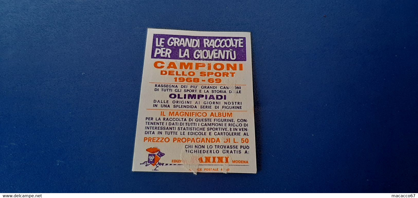 Figurina Panini Campioni Dello Sport 1968 - 091 Amarildo - Edizione Italiana