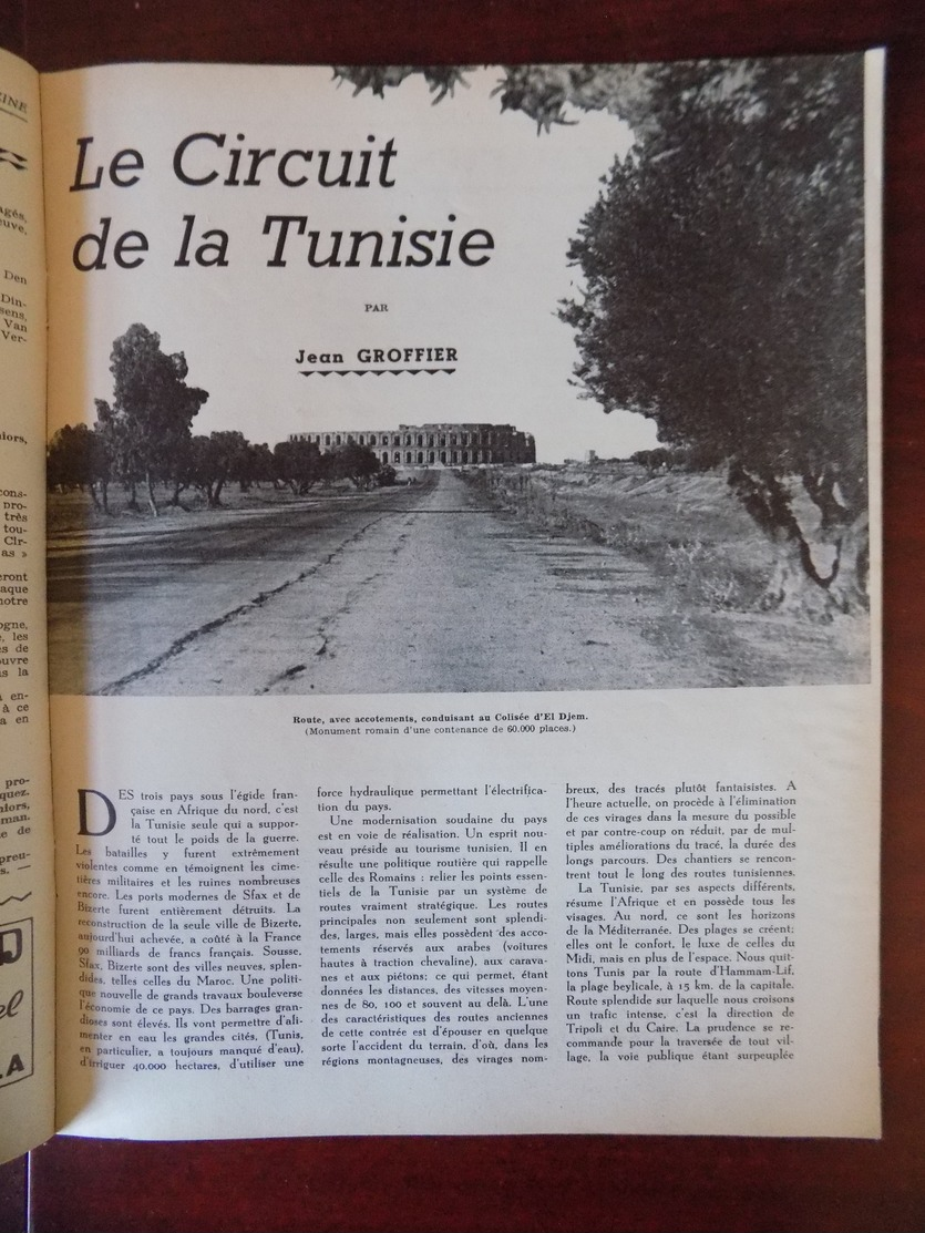 Moto magazine n° 16 Roi Léopold et Prince Baudouin - carburants - circuit de la Tunisie - GP. Nations à Monza - Herstal.