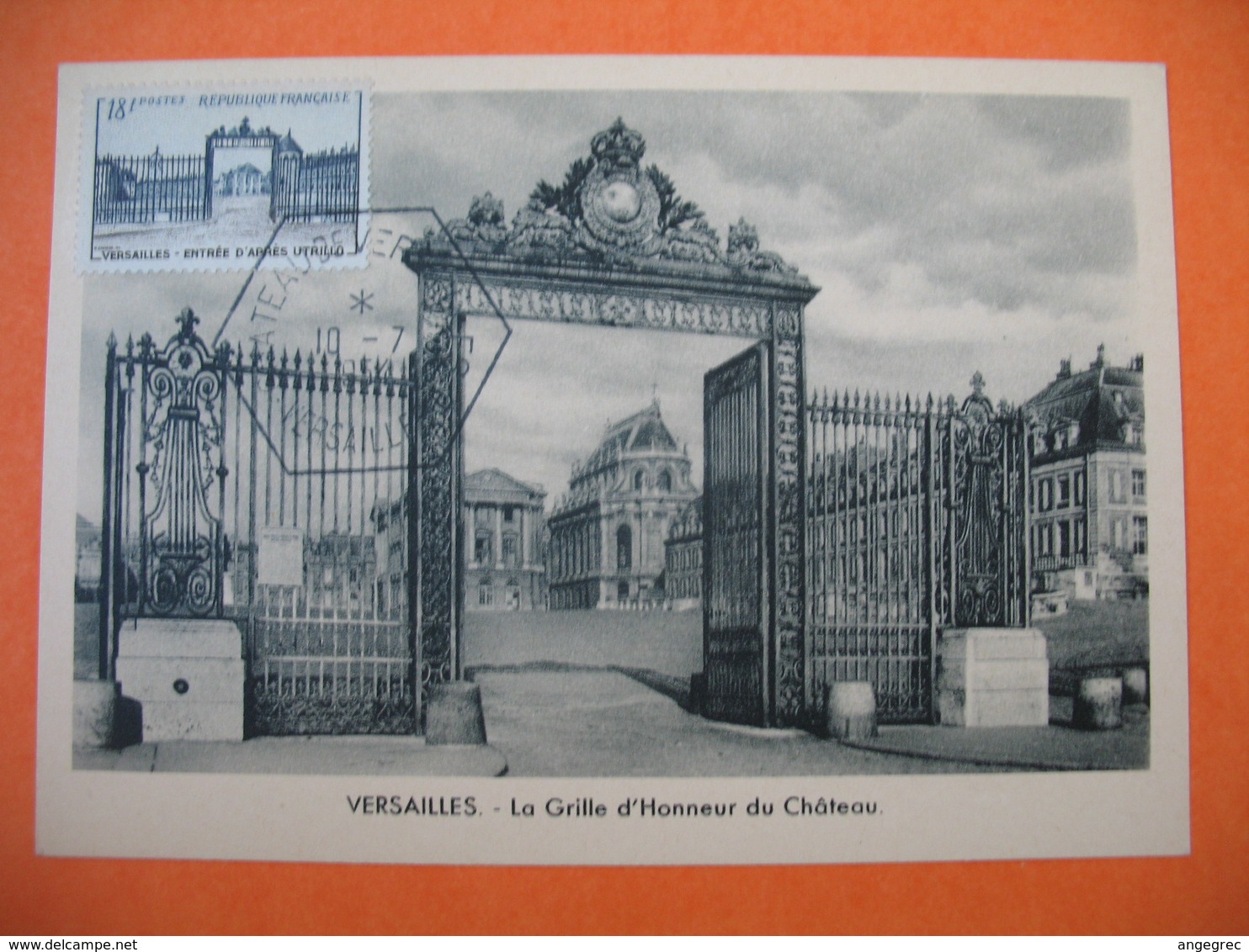 Carte Maximum France 1954  N° 988  Grille D'entrée Du Château De Versailles - 1950-1959