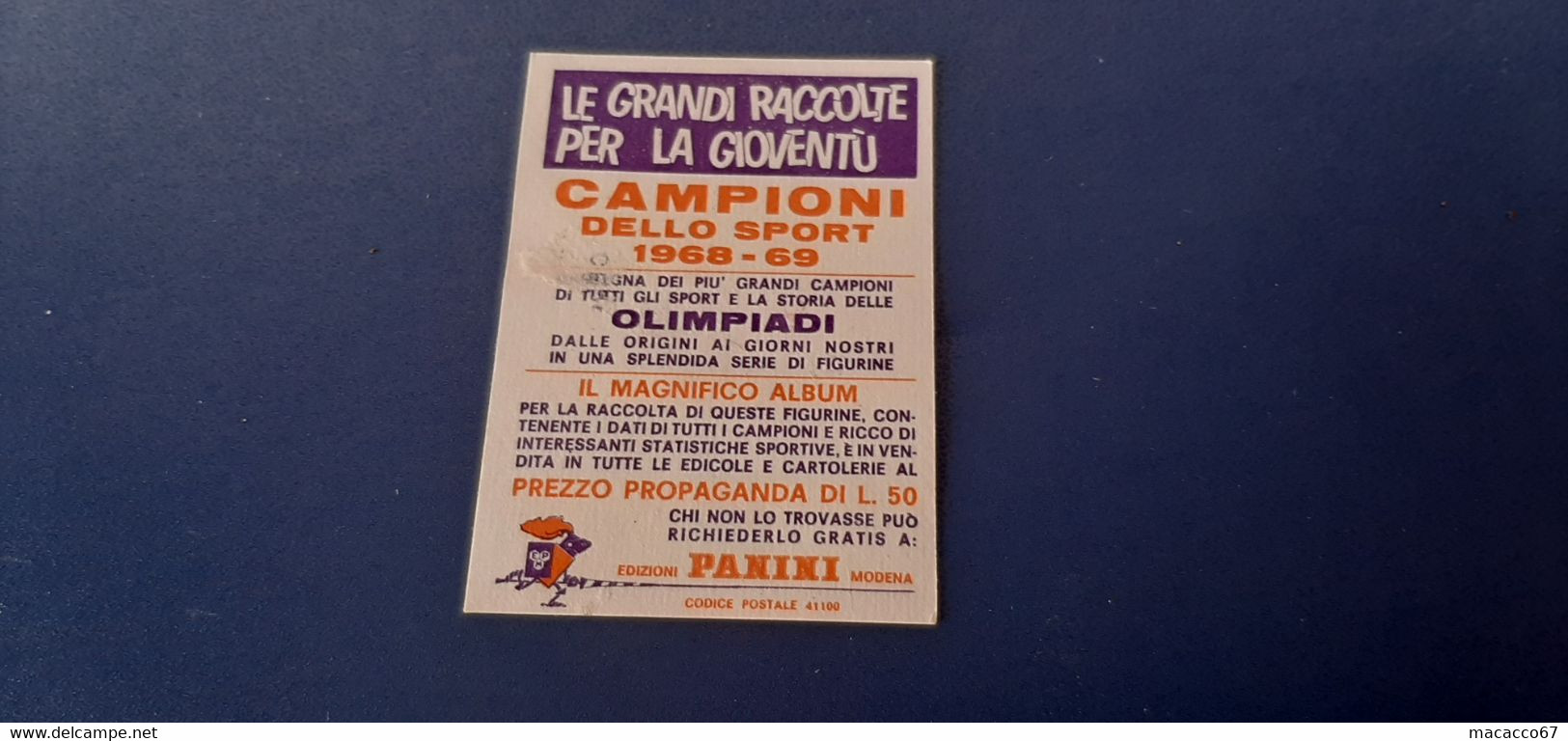 Figurina Panini Campioni Dello Sport 1968 - 150 Molteni - Edition Italienne