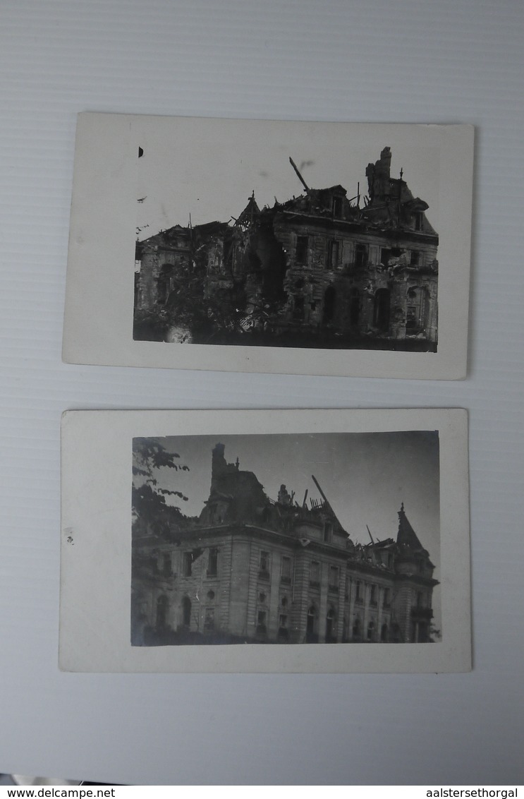 Voormezele   Ww1 1914 1918  Cpa Pk Fotokaart 2stuks Kapotgeschoten Schloss Voormezeele 1916 - Ieper