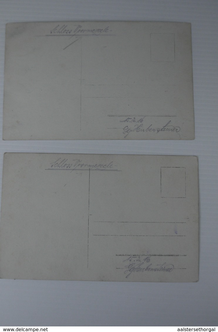 Voormezele   Ww1 1914 1918  Cpa Pk Fotokaart 2stuks Kapotgeschoten Schloss Voormezeele 1916 - Ieper