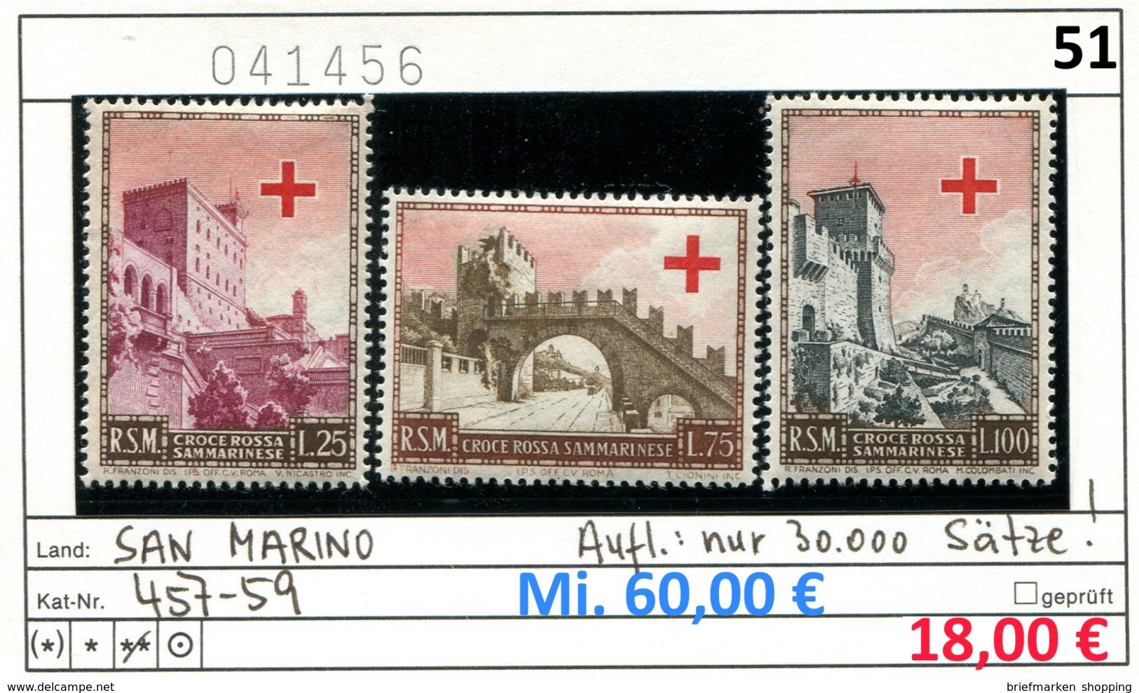 San Marino - Michel 457-459 - ** Mnh Neuf Postfris - Rotes Kreuz Red Cross Croix Rouge Rode Kruis - Nuevos