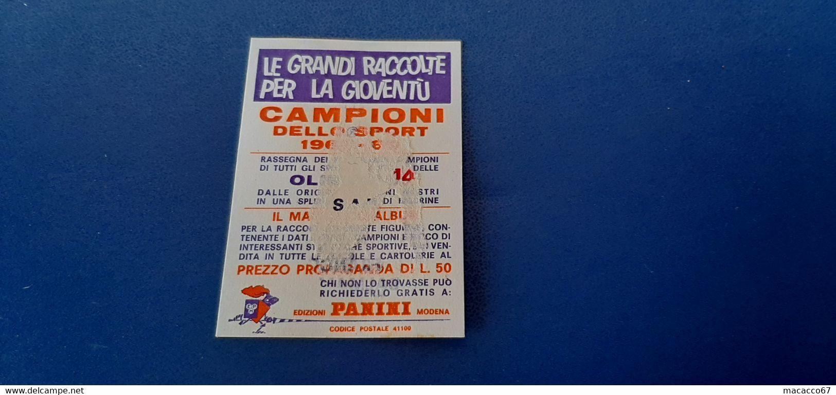 Figurina Panini Campioni Dello Sport 1968 - 161 Franco Balmamion - Edition Italienne