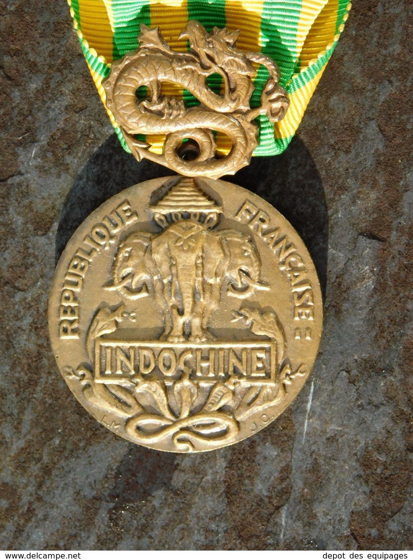 ANCIENNE MEDAILLE COMMEMORATIVE CAMPAGNE INDOCHINE - France