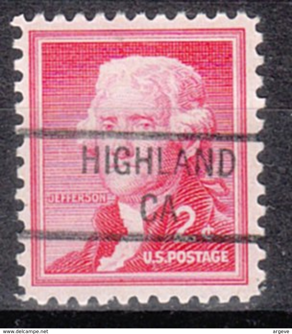 USA Precancel Vorausentwertung Preo, Locals California, Highland 841 - Preobliterati