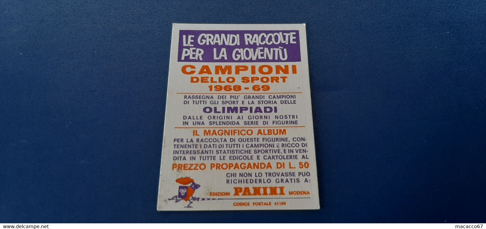 Figurina Panini Campioni Dello Sport 1968 - 184 Francisco Gabica - Edition Italienne