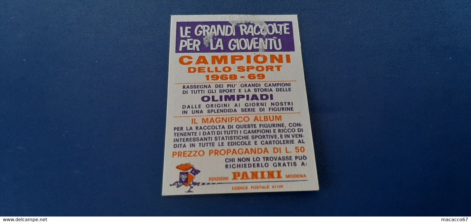 Figurina Panini Campioni Dello Sport 1968 - 197 Jean Jourden - Edizione Italiana