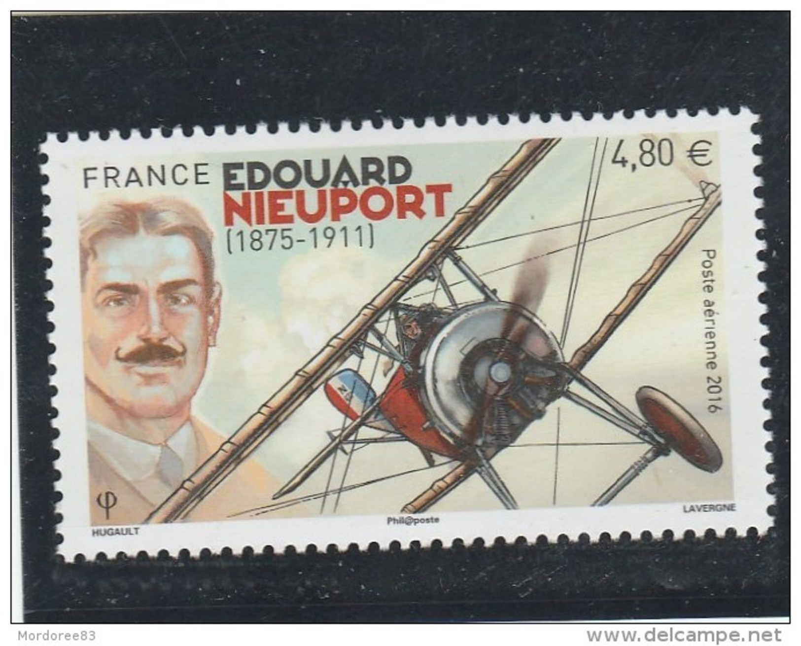 FRANCE 2016 NEUF EDOUARD NIEUPORT POSTE AERIENNE YT PA80 - PA 80 - - 1960-.... Mint/hinged