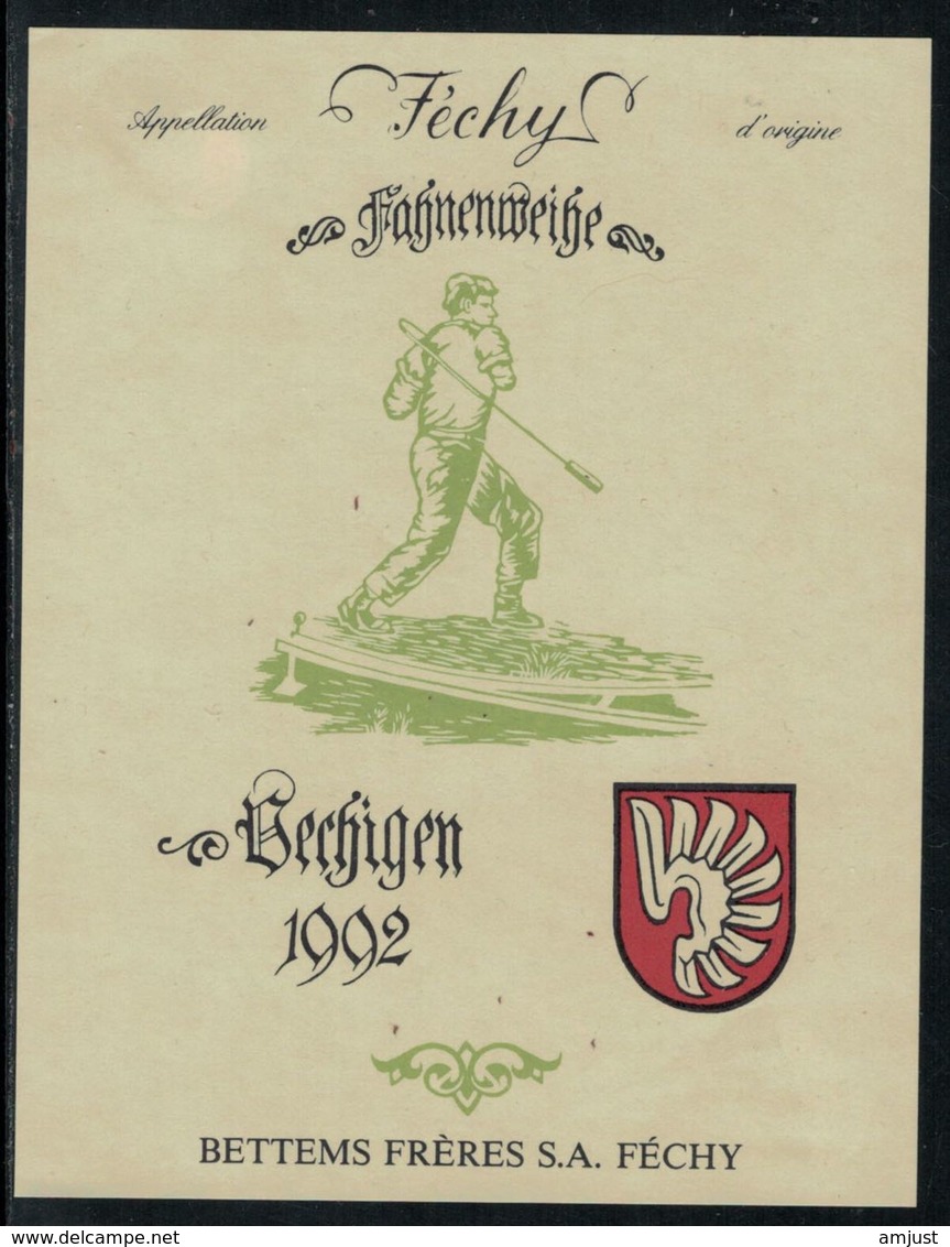 Rare // Etiquette De Vin // Autres // Féchy, Hornuss 1992 - Autres & Non Classés