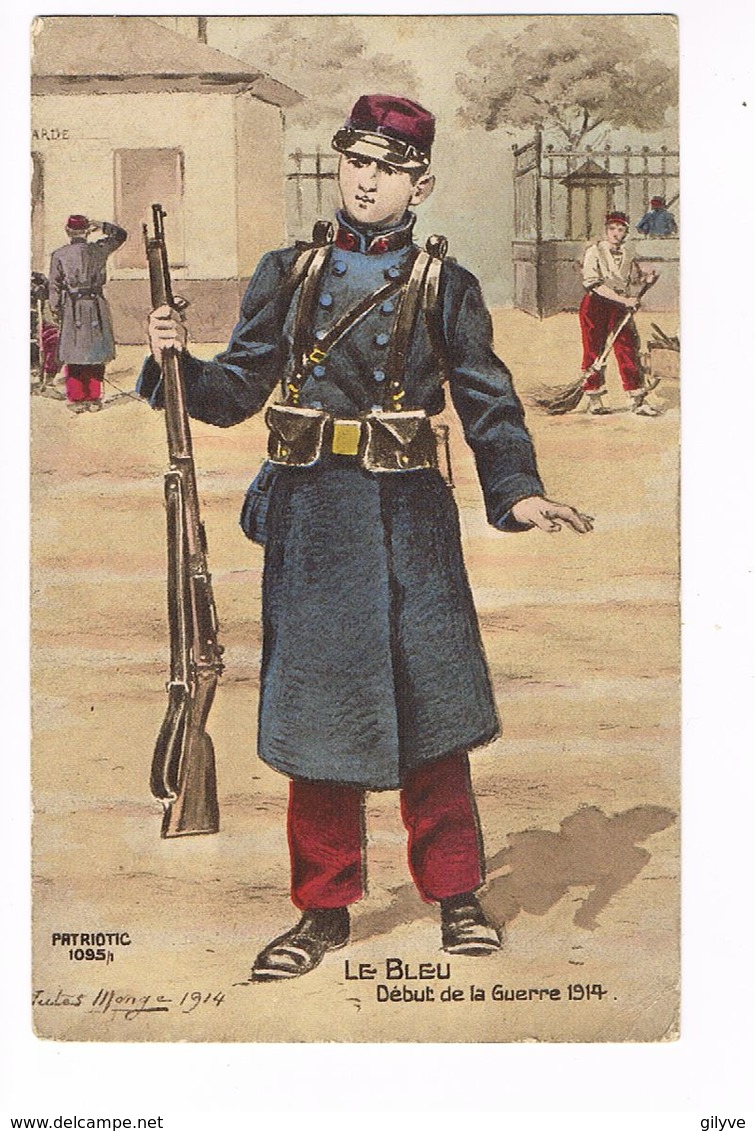 Uniforme.Le Bleu,  Début De Guerre 1914.  Illustrateur .Patriotic. ( T.u.238) - Uniforms