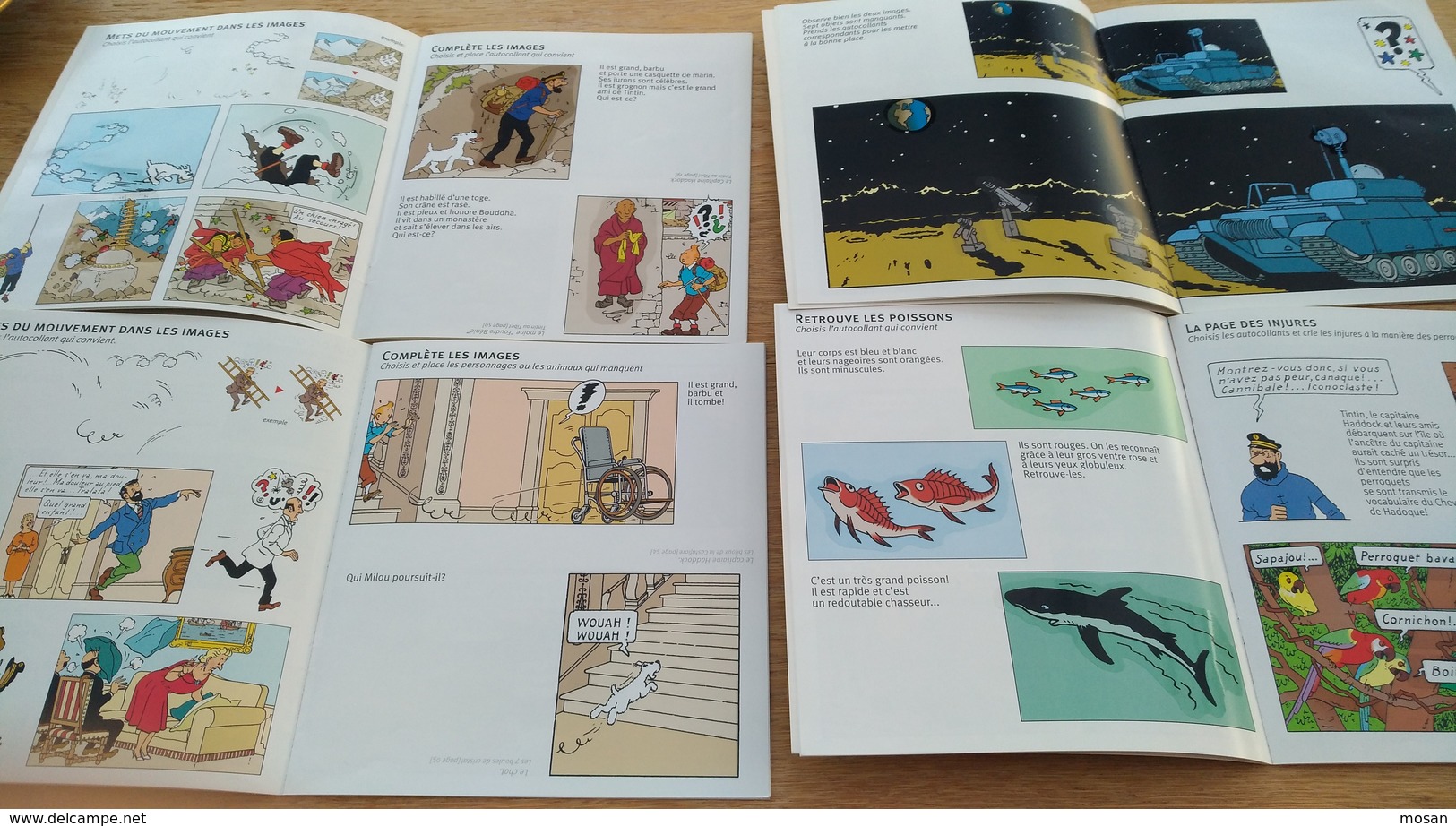 Lot De 4 Livrets Autocollants Repositionnables. Tintin.  Hergé. Jeux D'observation Et D'imagination. - Hergé