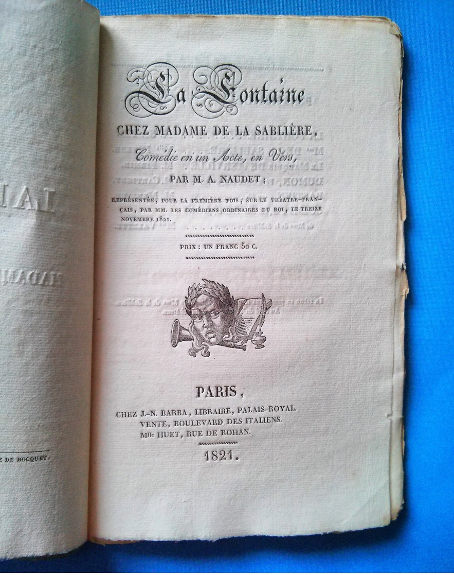 Lot De 6 Pièces De Théatre. Le Club Des Dames  Ou Le Retour De Descartes De 1784,La Fontaine Chez Madame De La Sablière - Auteurs Français