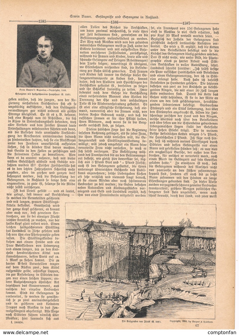 154 Russland Nowgorod Gefängnisse Gefangene 1 Artikel Mit 15 Bildern Von 1890 !! - Documents Historiques