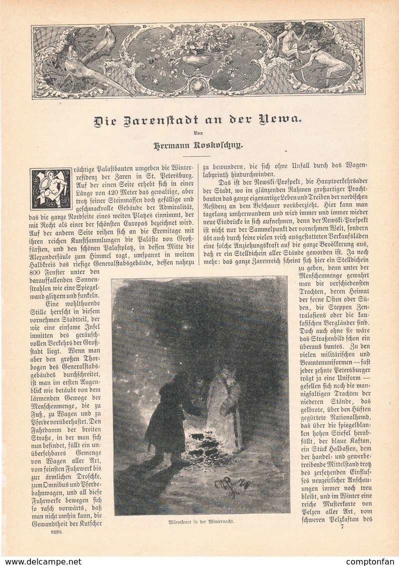 A102 155 Russland Zarenstadt Sankt Petersburg 1 Artikel Mit 12 Bildern Von 1893 !! - Politique Contemporaine