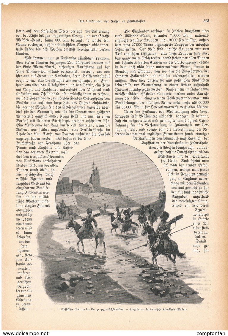 A102 156 Russland Zar Armee Kosaken 1 Artikel Mit 9 Bildern Von 1894 !! - Hedendaagse Politiek