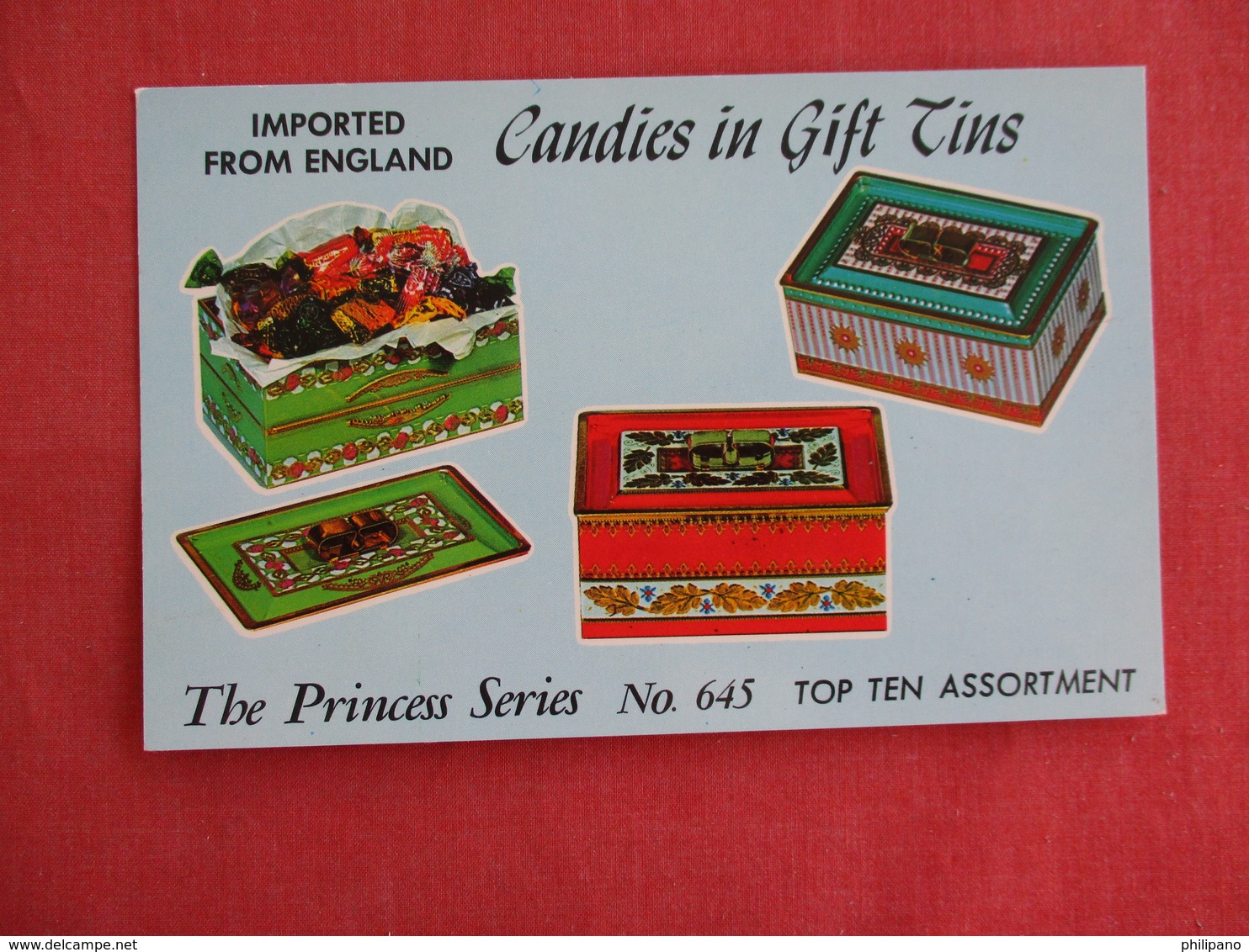 Candies In Gift Tins--- Princess Series ---Imported From England Kaye Company NY NY  Ref 3136 - Advertising