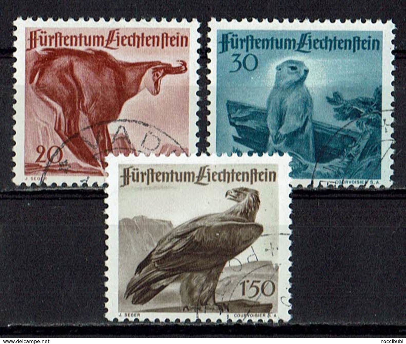 Liechtenstein 1947 // Mi. 253/255 O (033465) Jagd (II) - Used Stamps