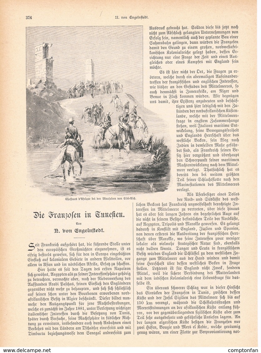 161 Franzosen In Tunesien  1 Artikel Mit 9 Bildern Von 1893 !! - Politique Contemporaine